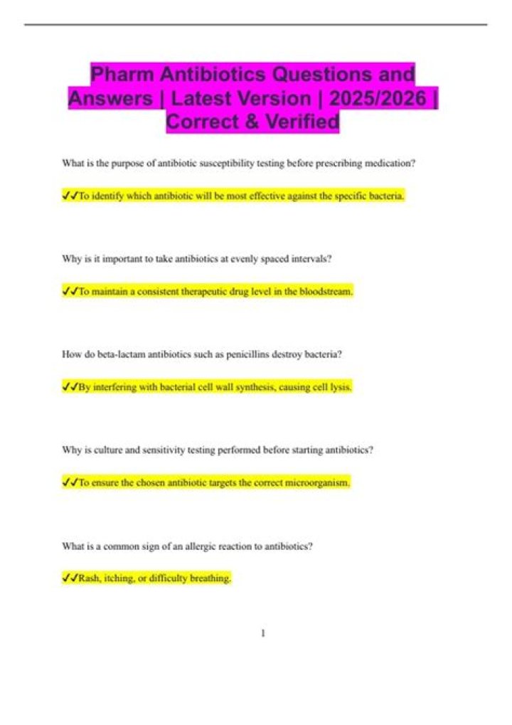 Antibiotics Questions and Answers: Expert PDF Guide