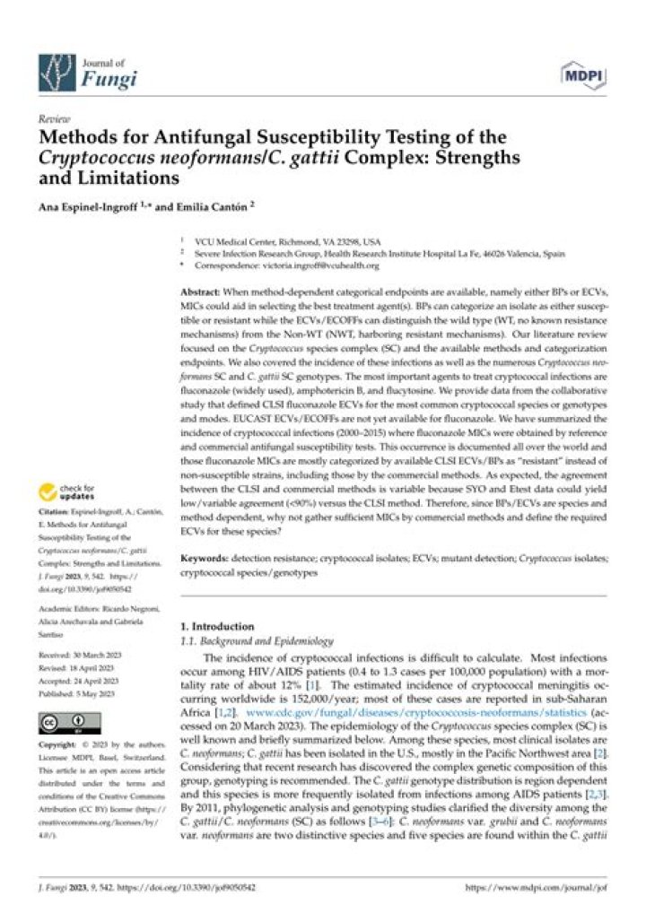 Antifungal Susceptibility Testing Methods: Comprehensive PDF Guide