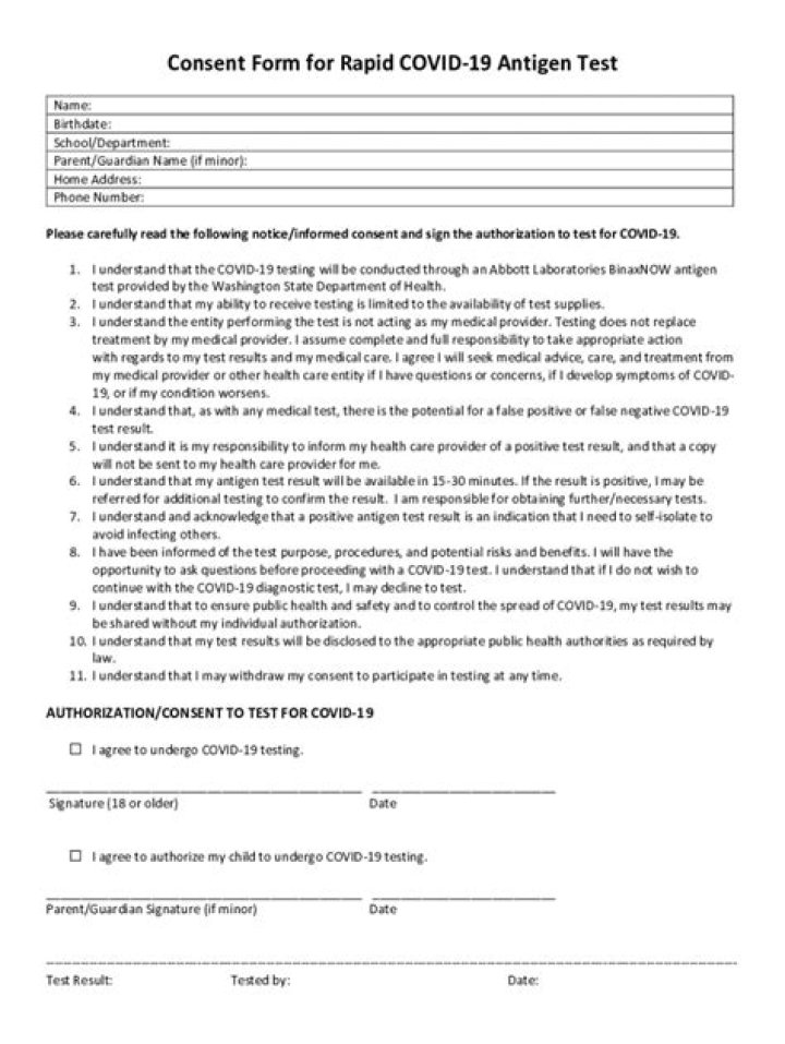 Free Antigen Testing Form for COVID-19 PDF – Download Now