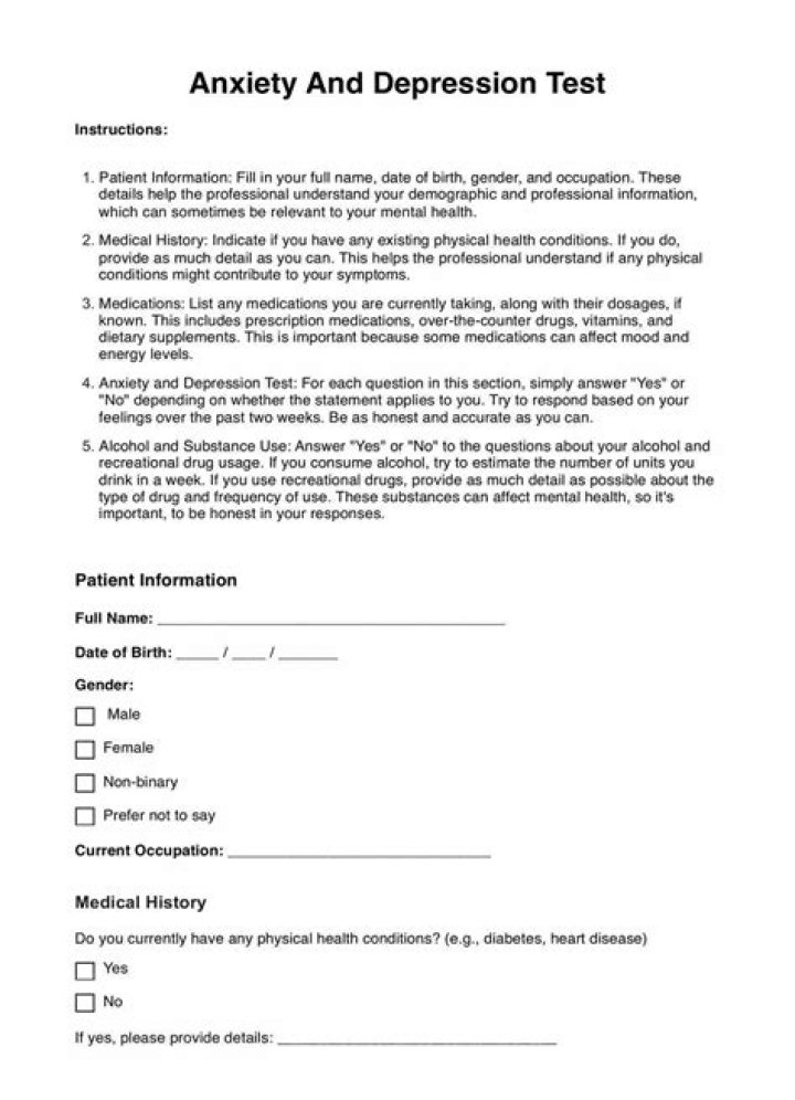 Anxiety & Depression Test for Teenagers PDF – Free Download