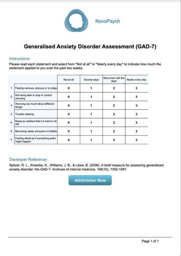 Free Anxiety Test Questionnaire PDF – Instant Download