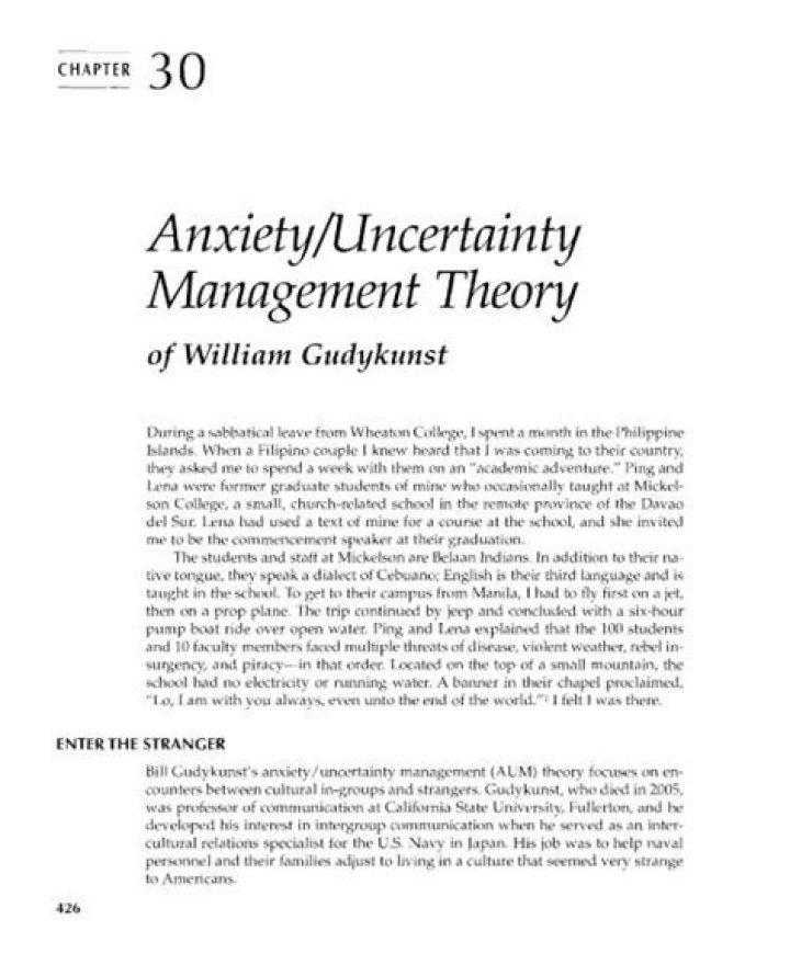 Anxiety Uncertainty Management Theory: PDF Guide to Reducing Uncertainty Anxiety