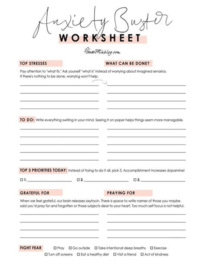 Free Anxiety Worksheets PDF for Immediate Relief