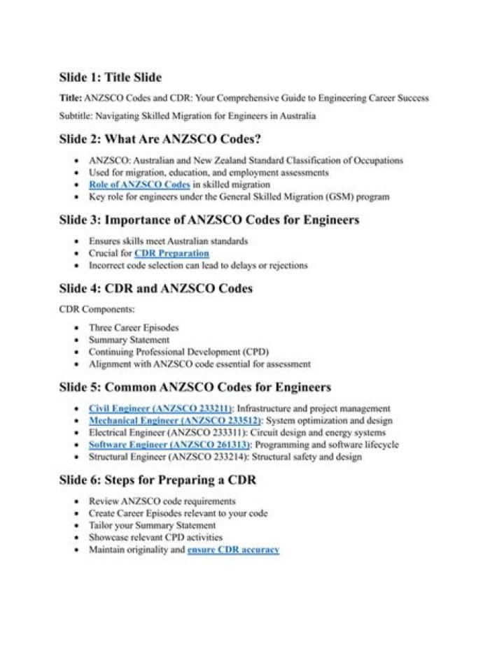 2027 ANZSCO Code List 2017 PDF: Complete Reference for Skilled Occupations