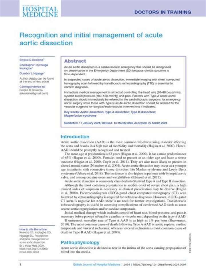Aortic Dissection Management PDF: Essential Guidelines & Treatment Protocol