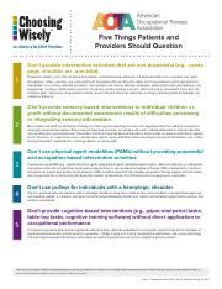 AOTA: Choosing Wisely – The Ultimate Decision-Making List