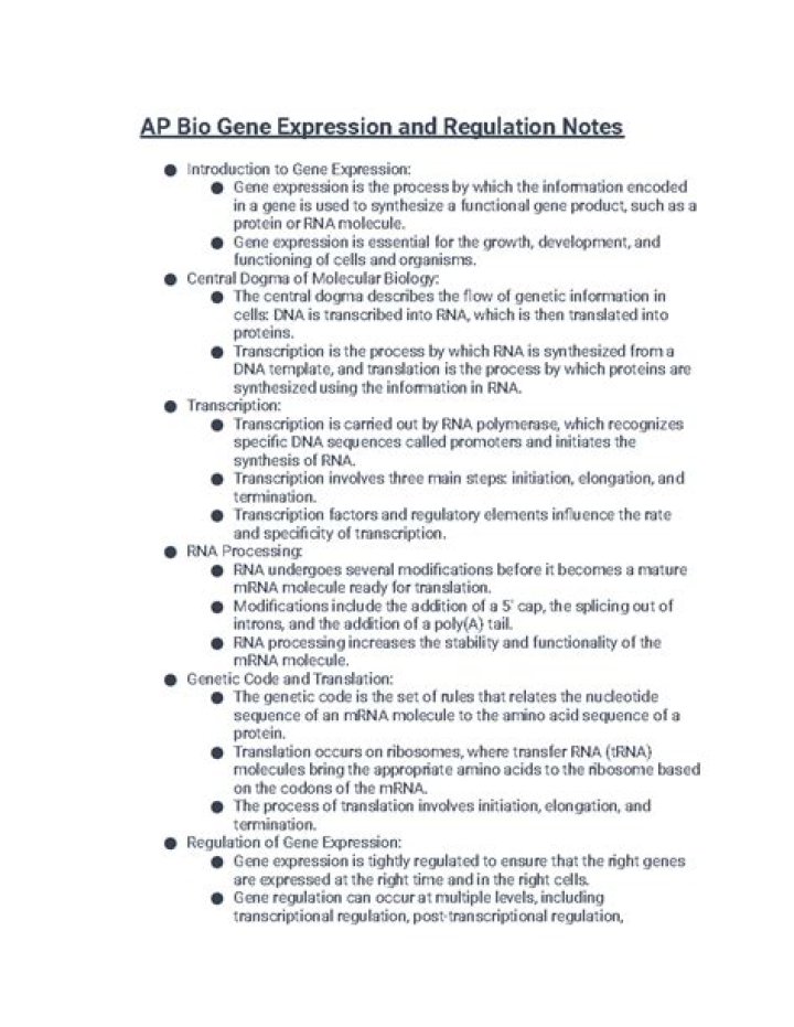 AP Bio Gene Expression Test PDF – Complete Guide & Analysis