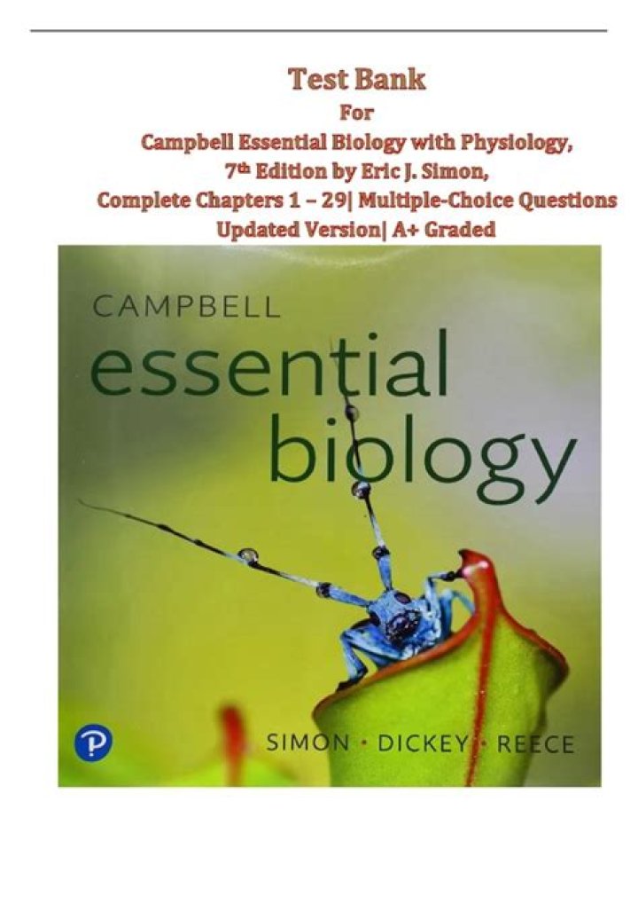 AP Biology Campbell 7th Edition Test Bank PDF: Practice Tests & Answers