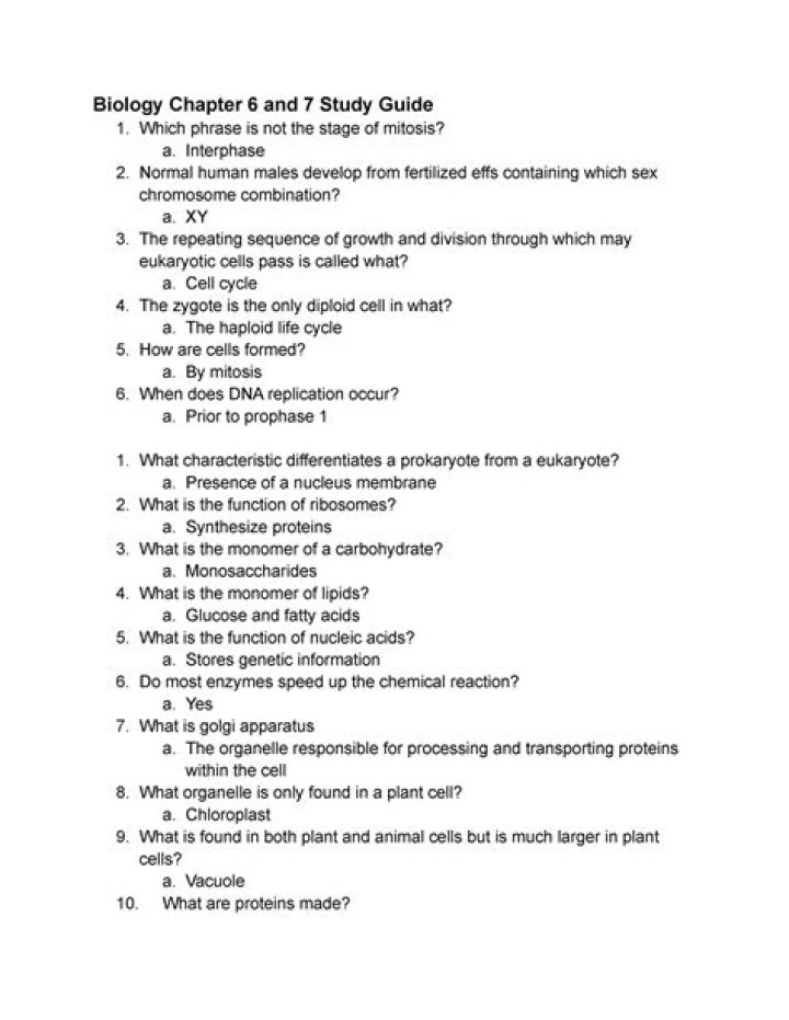 AP Biology Chapter 6 & 7 Test PDF with Answers & Tips