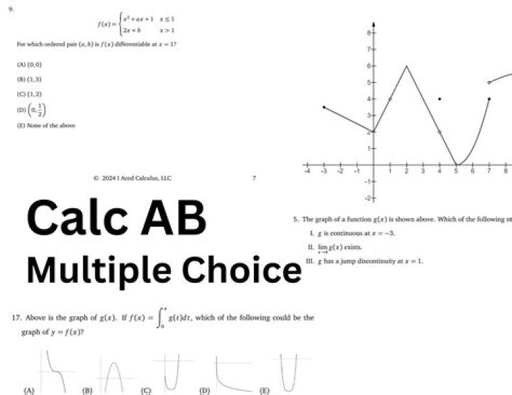 AP Calculus AB Multiple Choice 2019 PDF Answers – Complete Guide