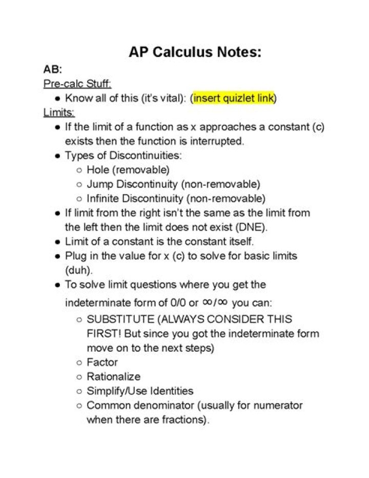 AP Calculus Sample Test PDF with Answers & Practice Problems