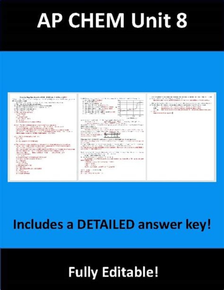 AP Chem Unit 8 Test PDF – Practice Exam & Answers