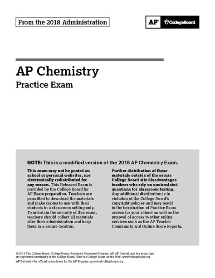 AP Chemistry Chapter 1 Test PDF – Practice Exam & Study Guide
