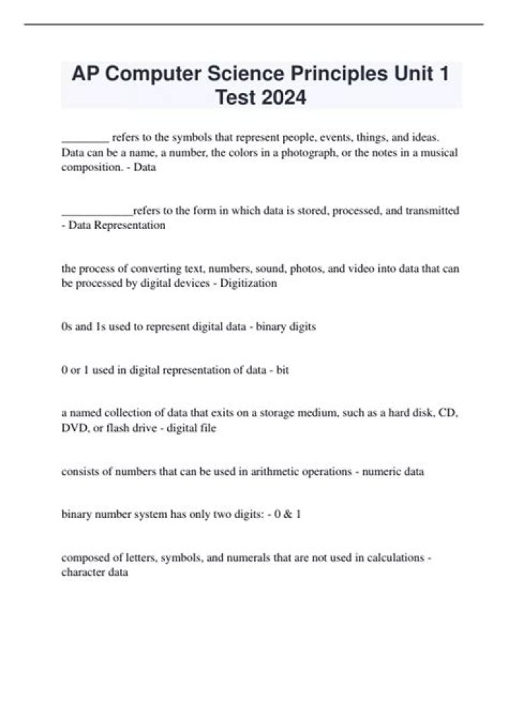 AP Computer Science Principles Practice Test PDF – Download Now