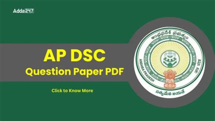 AP DSC Question Paper 2025 PDF Download: Official Exam PDF