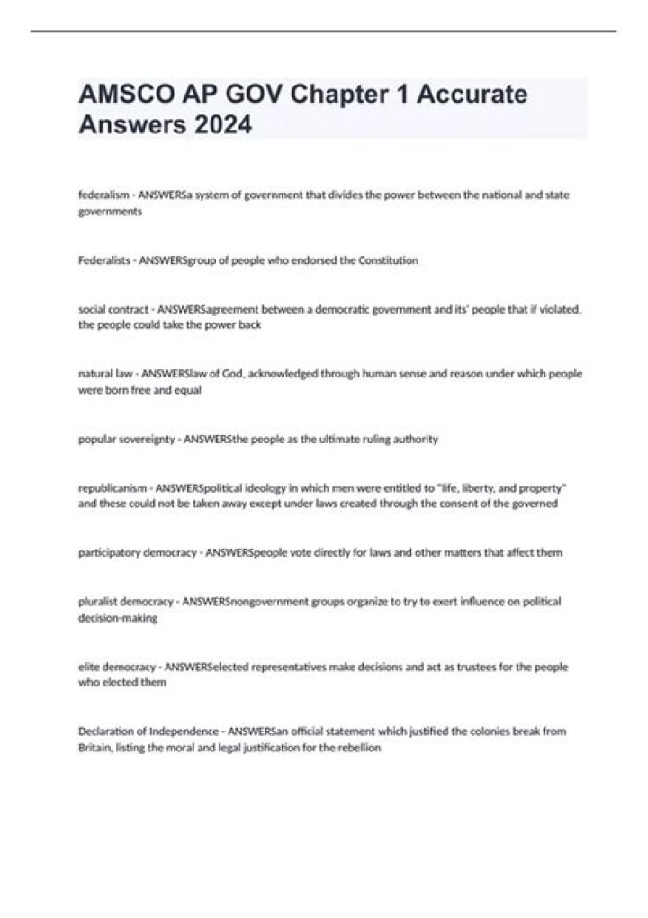 AP Government Chapter 14: The Presidency – Multiple Choice Test PDF
