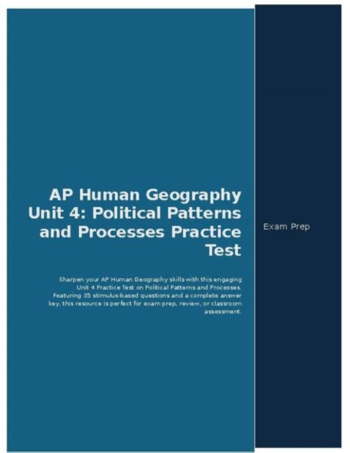 AP Human Geography Unit 4 Practice Test PDF for Exam Success