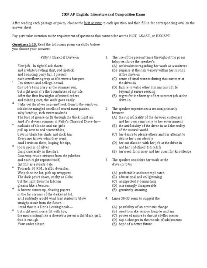 AP Literature Practice Test PDF – Master Exam Readiness