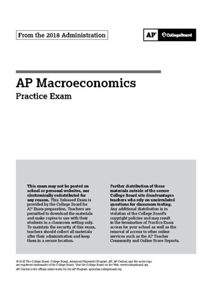 AP Macroeconomics MCQs & Answers PDF: Master Exam Prep