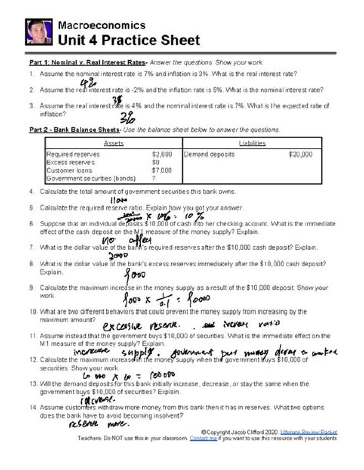 AP Macroeconomics Unit 4 Test PDF – Practice Exam & Answers