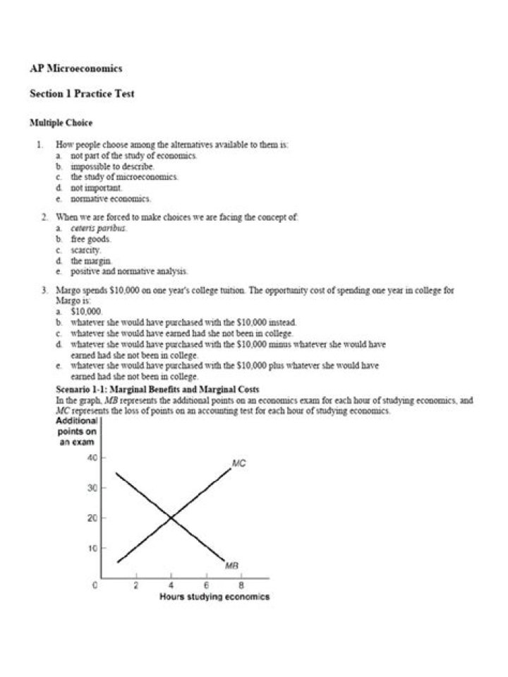AP Microeconomics Practice Test PDF: Instant Download