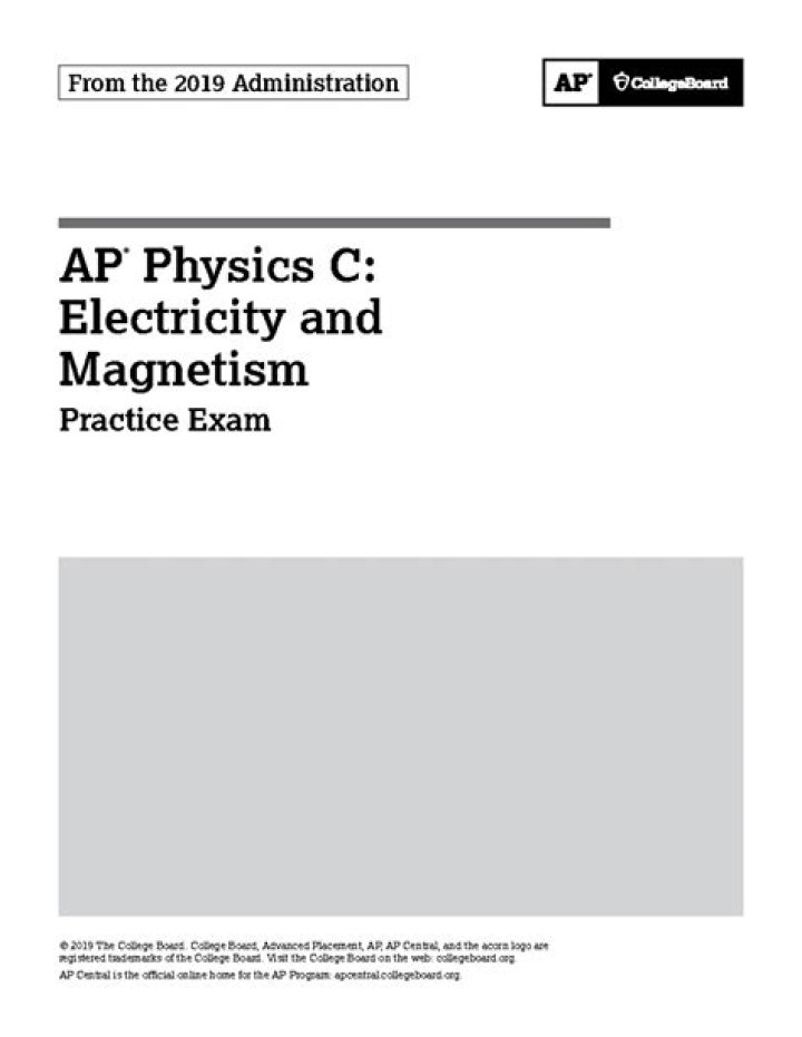 AP Physics C E & M Chapter Test PDF – Practice Exam & Answers