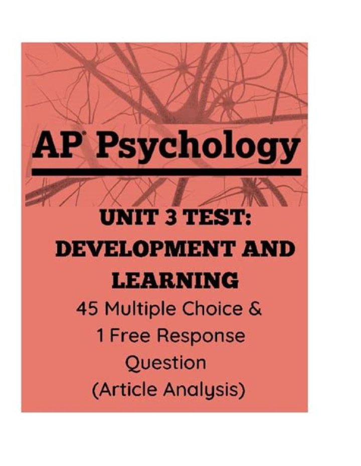 AP Psychology Unit 1 Test: Multiple Choice PDF Quiz