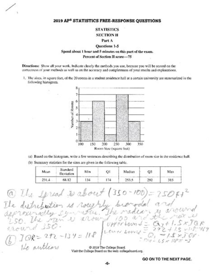 AP Statistics Multiple Choice Questions and Answers PDF 2019