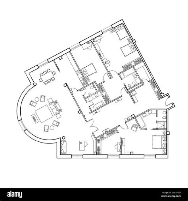 Download Free Apartment Drawing Plan PDF for Home Design