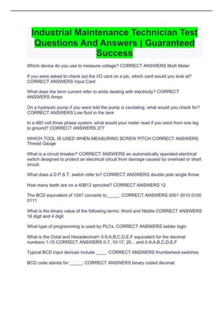 Apartment Maintenance Test Questions and Answers PDF for Landlords