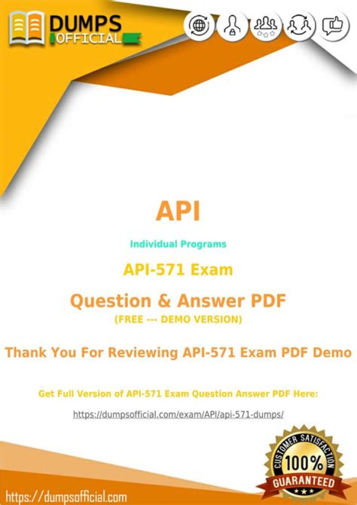 API 571 Exam Questions PDF for Practice and Success