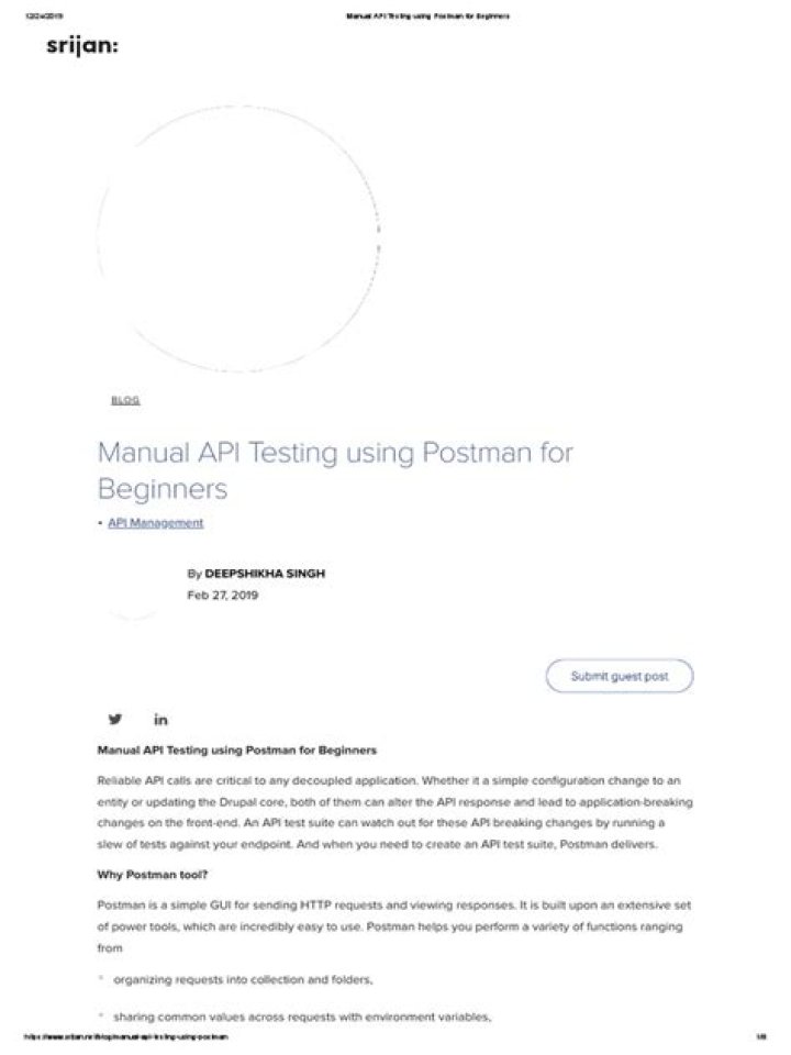API Testing Using Postman for Beginners: Free PDF Guide