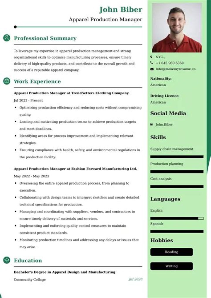 Apparel Production Manager Roles and Responsibilities PDF Guide