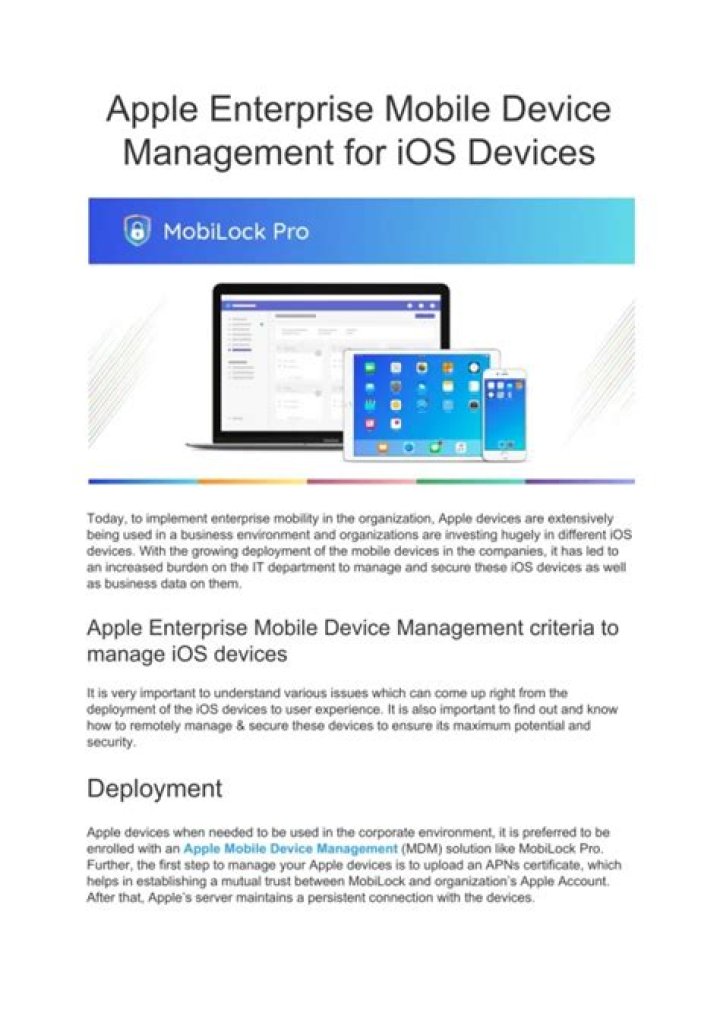 Apple MDM PDF Guide: Secure & Manage Mobile Devices