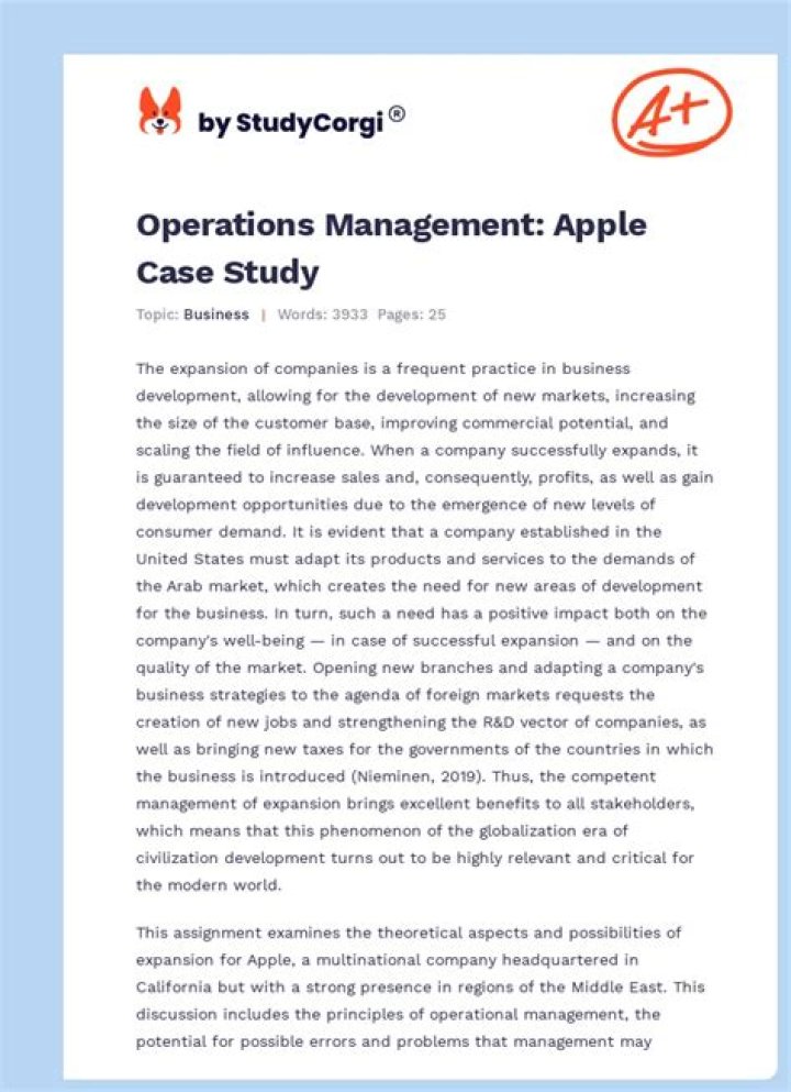 Apple Operations Management Case Study PDF: Real-World Insights & Strategies