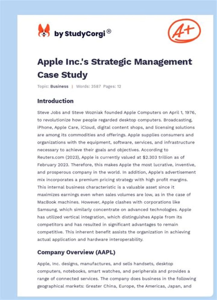Apple Strategic Management Case Study: Deep Analysis & Strategic Insights PDF