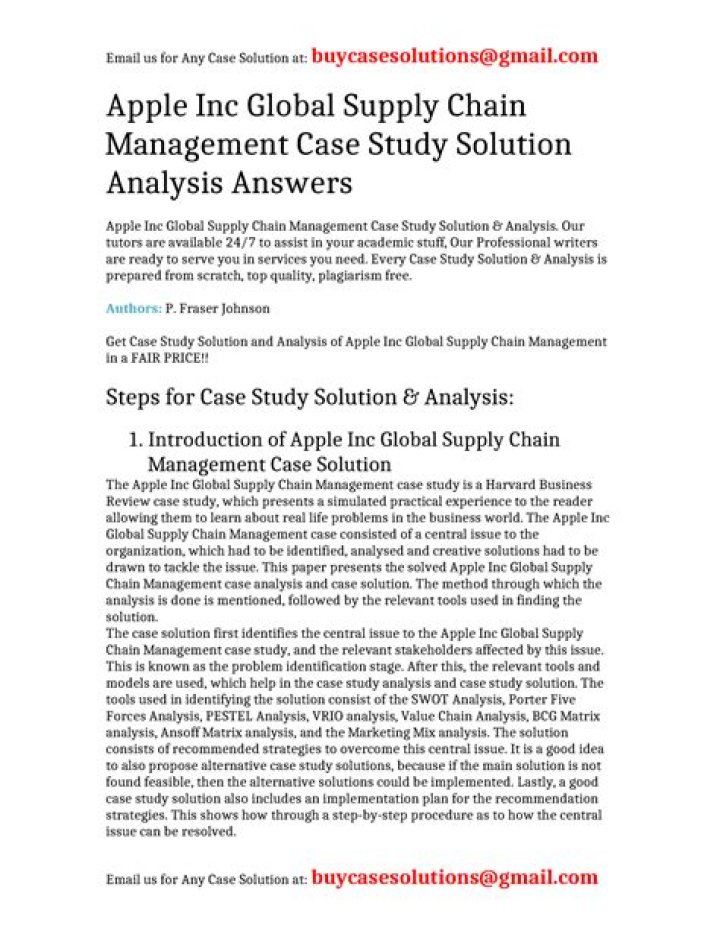 Apple Supply Chain Management Case Study: Optimizing Efficiency & Reducing Costs