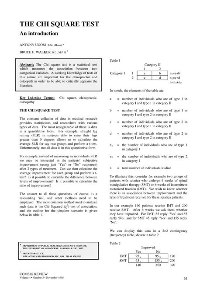 Application of Chi-Square Test PDF: Step-by-Step Guide & Examples