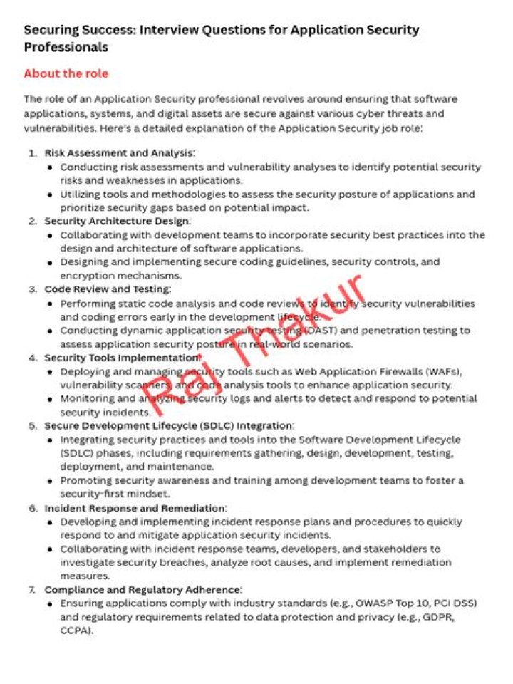 Application Security Interview Questions PDF: Top 50 Must-Know Q&A for Secure Development