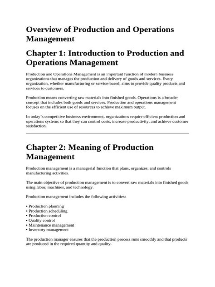 Applied Production and Operations Management: Practical PDF Guide
