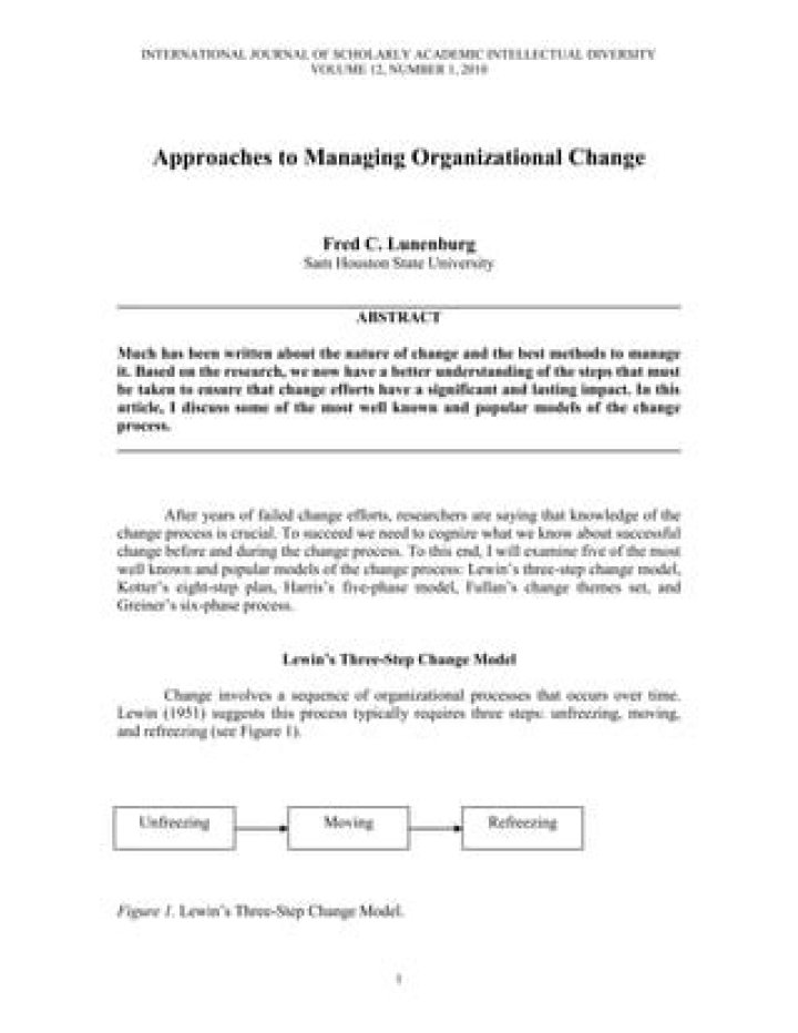 Effective Approaches to Managing Organizational Change – Free PDF Guide