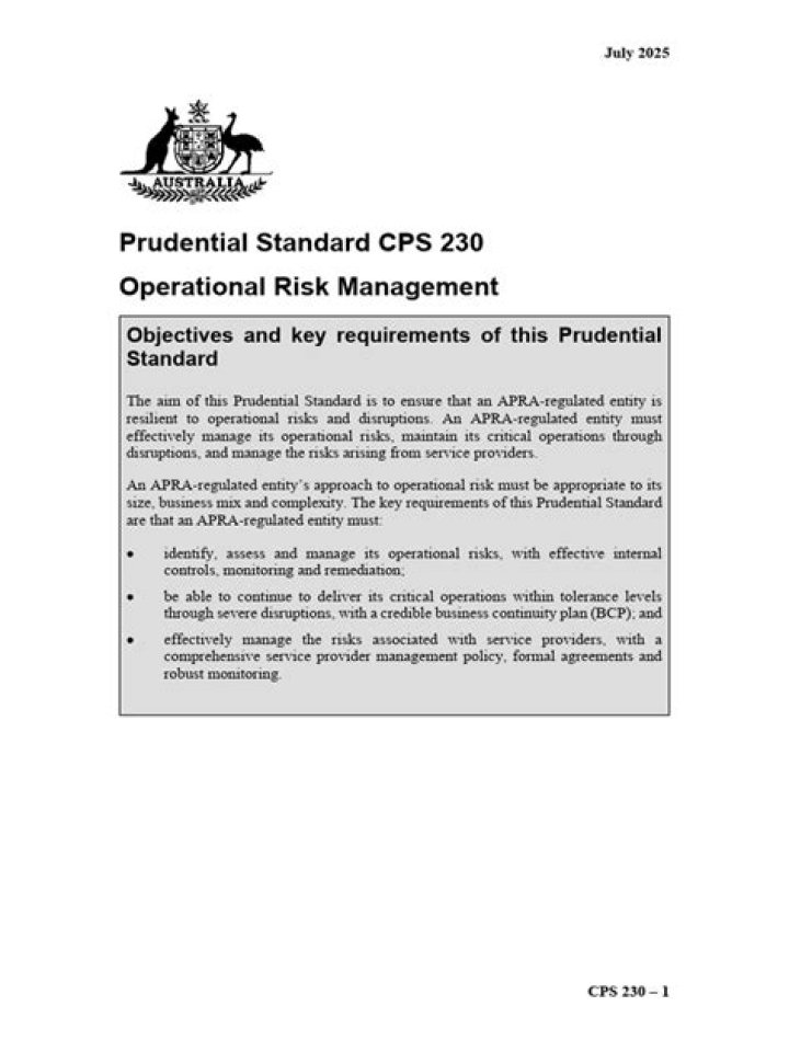 APRA CPS 230 Operational Risk Management PDF: Essential Compliance Guide