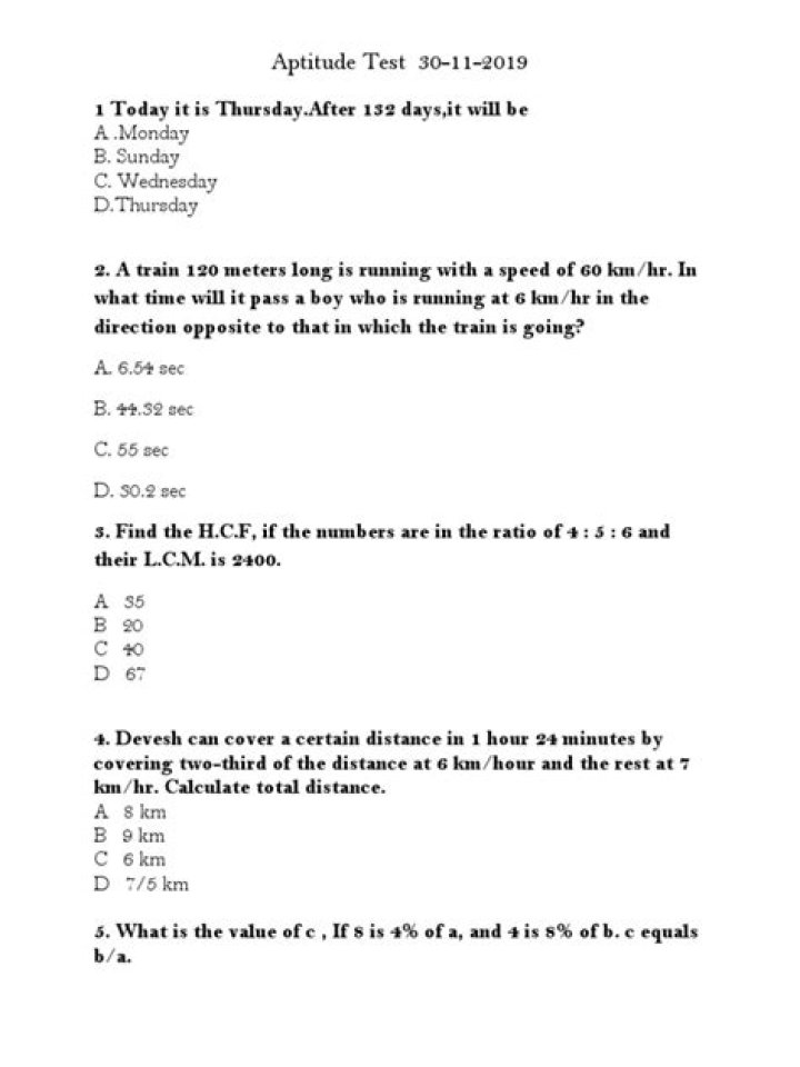 Download Free Aptitude Test PDF for Instant Results