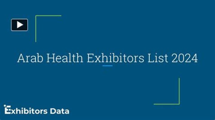 Arab Health 2019 Exhibitor List PDF 2019 Healthcare Industry Insights