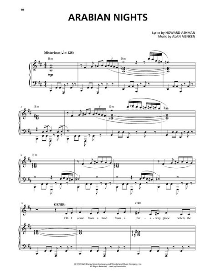 Arabian Nights Piano Sheet Music PDF – Perfect for Classical & Cultural Play