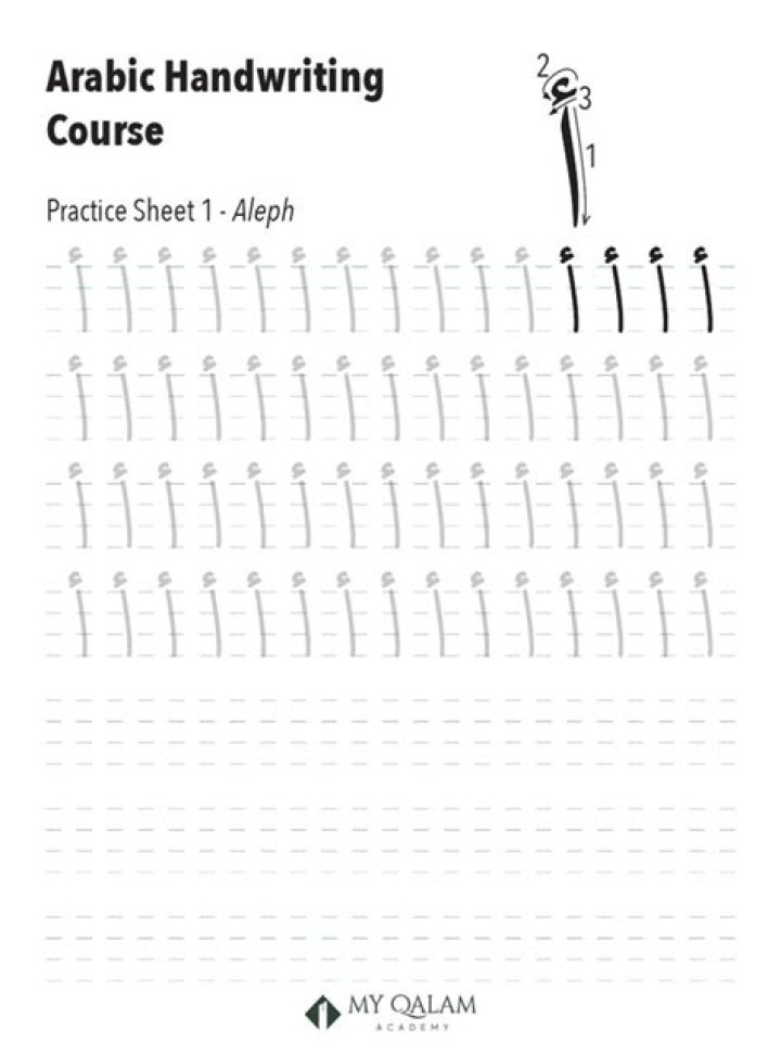 Arabic Calligraphy Practice Sheets PDF – Master Arabic Script at Home