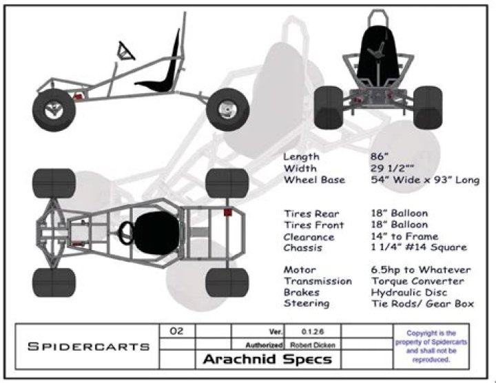 Arachnid Go Kart Plans PDF – Build Your Own Dinosaur-Themed Kart