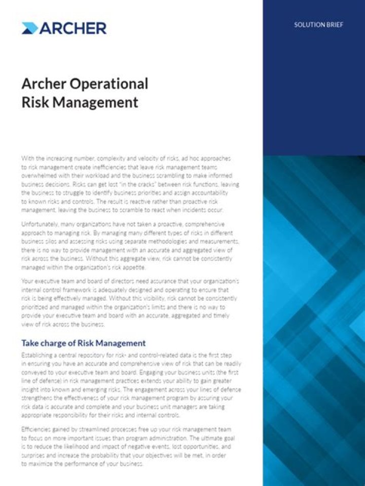 Archer Operational Risk Management: Expert PDF Guide