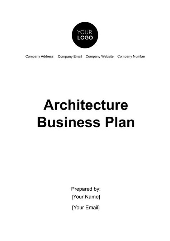 Architecture Business Plan Sample PDF – Download Now