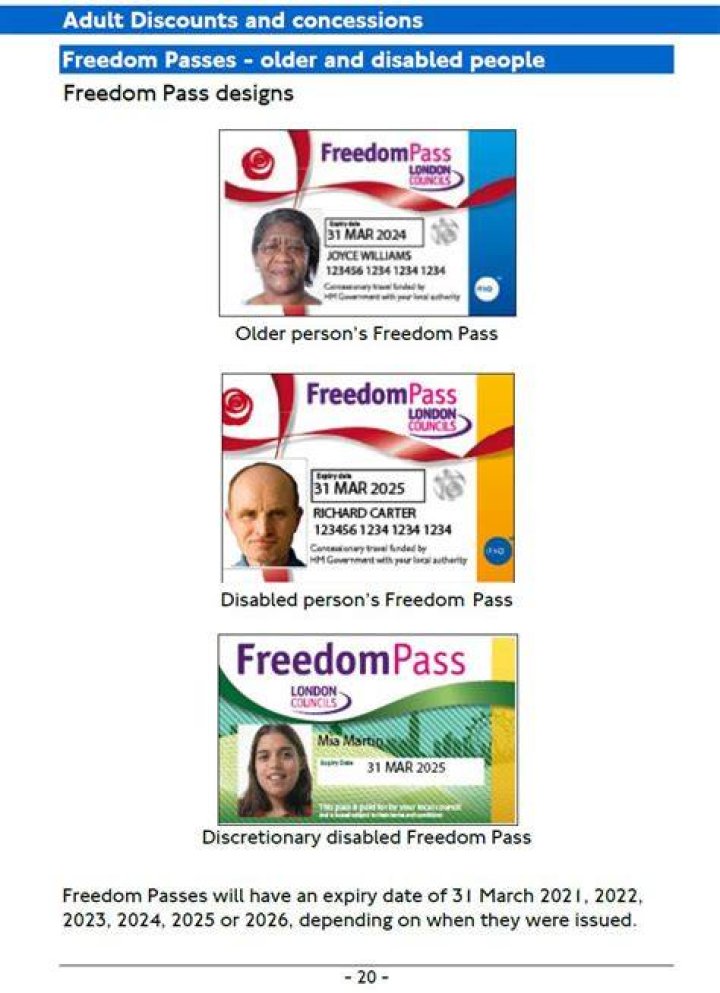 Are there any restrictions on freedom passes?